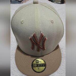 New Era Cream and Brown 59FIFTY Cap